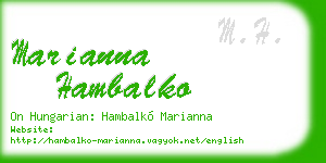 marianna hambalko business card